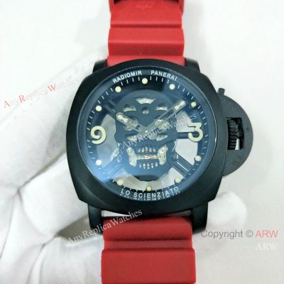 Panerai Radiomir Lo Scienziato Watch Black Case Skull Face